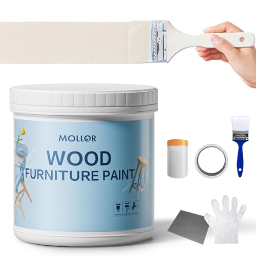 Mollor Cream White Paint for Wood - 16 Oz Wood