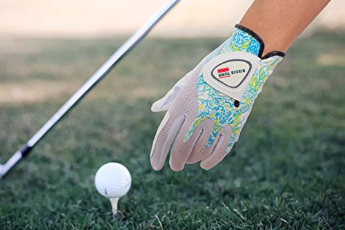 Birdie Town Jupiter Women’s Golf Glove - Breathable Synthetic Leather - One Size Fits Most (Sea Foam, Worn On Left Hand (Right Handed Golfer)) #TOP2