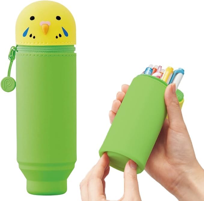 LIHITLAB Kawaii Japanese Bird Stand Up Pencil Case for School Office College Cute School Supplies - Image 2