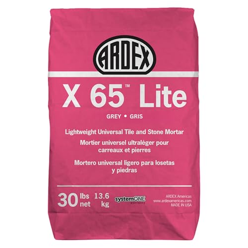 Ardex X 65 Lite, Lightweight Universal Tile and Stone Mortar, 30 lbs Bag, Grey