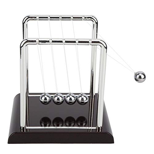 LetCart Newton Péndulo clásico, Newton bola de impacto, forma cuadrada, bola de péndulo de equilibrio, juguete para el hogar, oficina, escritorio, mesa, adorno, regalo (M)
