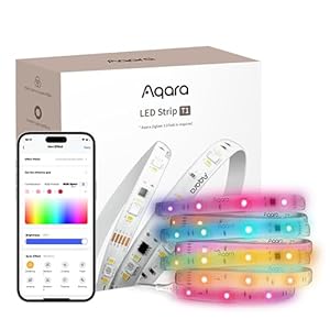 Aqara LED Strip T1,6.5 FT RGBIC Cuttable LED Strip Lights,16 Million Colors/Tunable White/Gradient Effects,Supports Apple Homekit,Alexa,Matter Over Bridge,Requires Zigbee 3.0 Hub