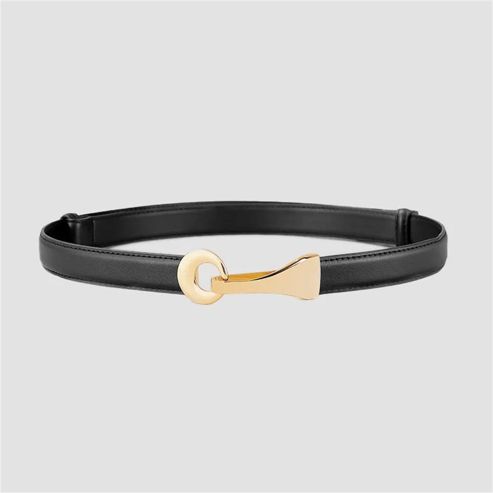 Women's Thin Leather Belt For Dress Solid Color Cowskin Belts For Women