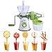 plplaaobo Wielofunkcyjna ręczna sokowirówka Oryginalny naturalny mikser Extractor Wyciskarka do soków na zimno, korba ręczna Blender do trawy pszenicznej Rozwiertak do owoców cytrusowych Sokowirówka d