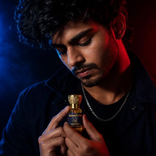 Image of ALY'SIAN Oud Signature Gift Set 4 x 6ml Premium Attar Perfume Oil for Men & Women Crystal Oud, Karamel, French & Vetiver Long Lasting Non Alcoholic Roll On Fragrance Unisex Luxury Ittar Gift Collection