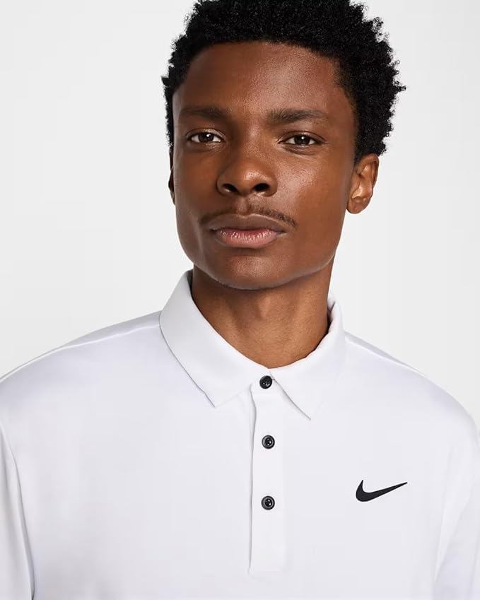 Nike Tour Men's Dri-FIT Solid Golf Polo, White/Black, Large-Tall