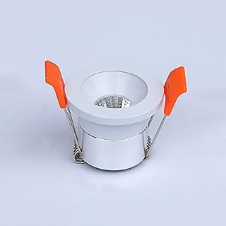 UimimiU 3W Round LED Recessed Downlight Exhibition Hall Wine Cabinet Lighting LED Recessed Spotlight Mini LED Panel Light 35-40mm Mounting Hole Distance Recessed Lighting (Color : Neutral Light)