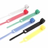 10PCS Reusable Cord Organizer Keeper Holder Fastening Cable Ties Straps Earbud Headphones Wire Wrap Managemen (blue)