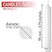 BRUBAKER Tree Candles - Pack of 20 - White - 3¾ x ½ Inches (9.5 x 1.27cm) - Made in Europe - Pyramids, Carousels & Chimes