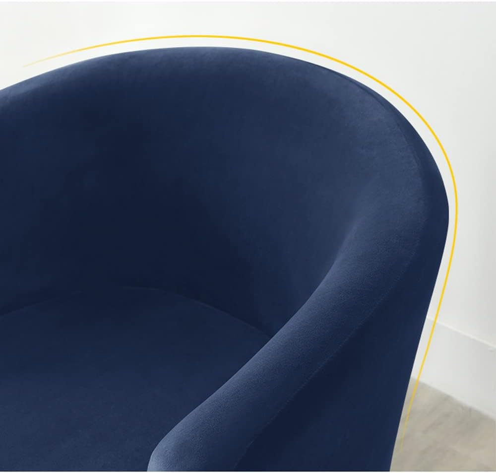 2 Piece Stretch Club Chair Slipcover, Velvet Tub Chair Cover Armchair Chair Slipcovers with Elastic Bottom for Living Room (Coffee)