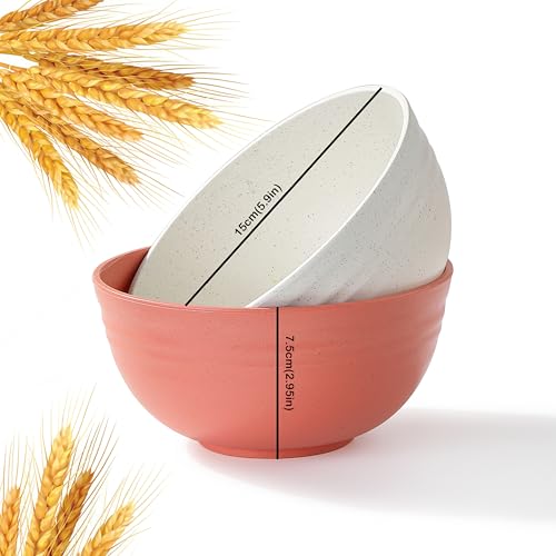 image for Ohola KITCHEN SUPPLIES 8PCS Cereal Bowl, Ohola Unbreakable Wheat Straw