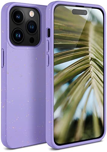Coque durable iPhone 14 Pro violette en fibres végétales pour actif écoresponsable