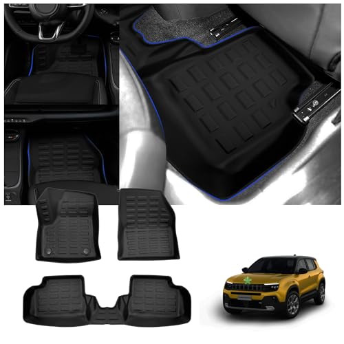 Ruiya Foot Mats Accessories For Jeep Avenger EV Electric 2024 2025, Car Waterproof Floor Mats 3D Rubber Mats Avenger EV Accessories Non-slip Mat Set