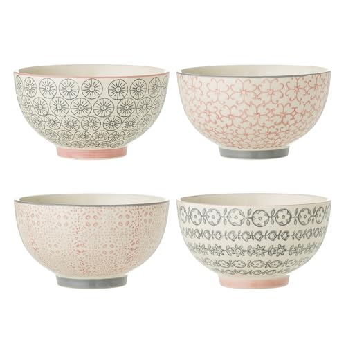 Bloomingville Schalen Cécile, rosa grau, Keramik, 4er Set