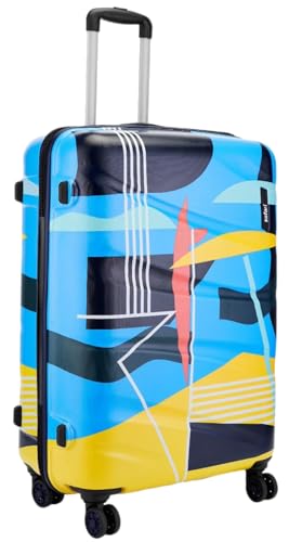 Image of Safari Polycarbonate Multicolor Quantum 8 Wheels,Anti-Theft Zipper,Printed(Cabin & Check-in)Trolley Spinner Luggage Set of 3,55Cm,65Cm & 77Cm,Small,Medium,Large,Multicolor