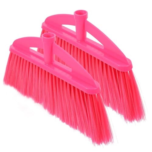 FOMIYES Sweeper Replacement Head 2pcs Plastic Broom Heads Compatible Multiple Floors Easy to Store