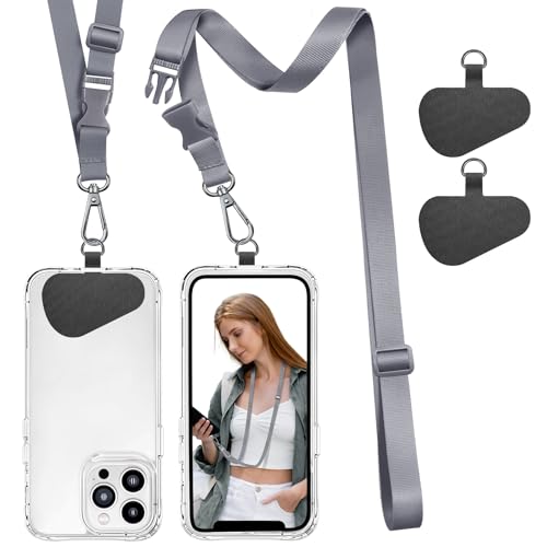 Image of ROCONTRIP Phone Lanyard Universal Crossbody Cell Phone Lanyards Multifuctional Nylon Patch Adjustable Shoulder Neck Strap Compatible with Most Smartphones