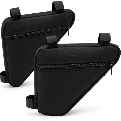 Image of kiwkww 2PCS Bike Frame Bag Triangle Black for Bicycle Storage