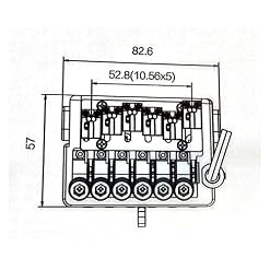 PECY Chevalet Guitare 6 Cordes Pont De Guitare Électrique sans Tête Noire - Les Beatles, Paul McCartney, John Lennon, RIngo Starr, George Harrison PECY Chevalet Guitare 6 Cordes Pont De Guitare Électrique sans Tête Noire – Image 5