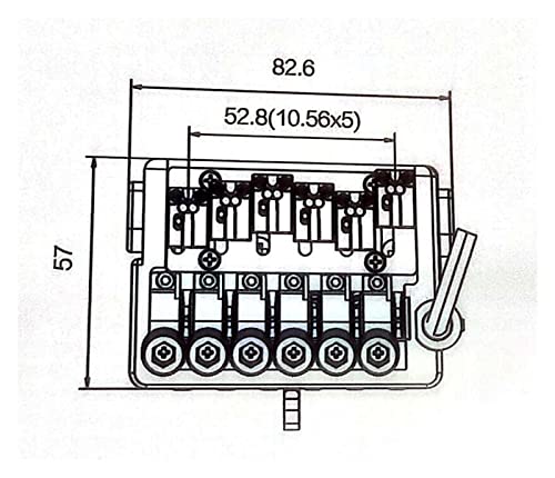 PECY Chevalet Guitare 6 Cordes Pont De Guitare Électrique sans Tête Noire - Les Beatles, Paul McCartney, John Lennon, RIngo Starr, George Harrison PECY Chevalet Guitare 6 Cordes Pont De Guitare Électrique sans Tête Noire – Image 6