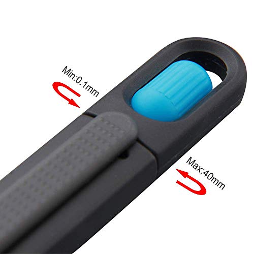 Image of Precision Pen Knife Safety Box Cutter - Self Retractable, Slim, Adjustable blade length with Turning Knob - Perfect for Trimming, Crafts, Packages and PCB Board Work, Ideal for Cast Vinyl Company