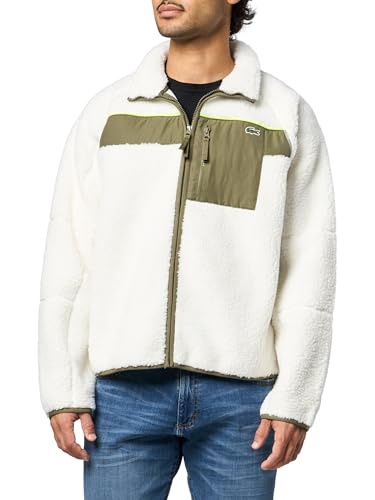 Sweat Lacoste en Sherpa contrasté pour vos sorties citadines