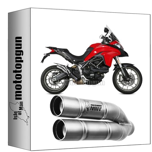 mivv auspuff zugelassen kat-oem double gun edelstahl kompatibel mit ducati multistrada 950 / s 2017 2018 2019 2020 2021 mototopgun