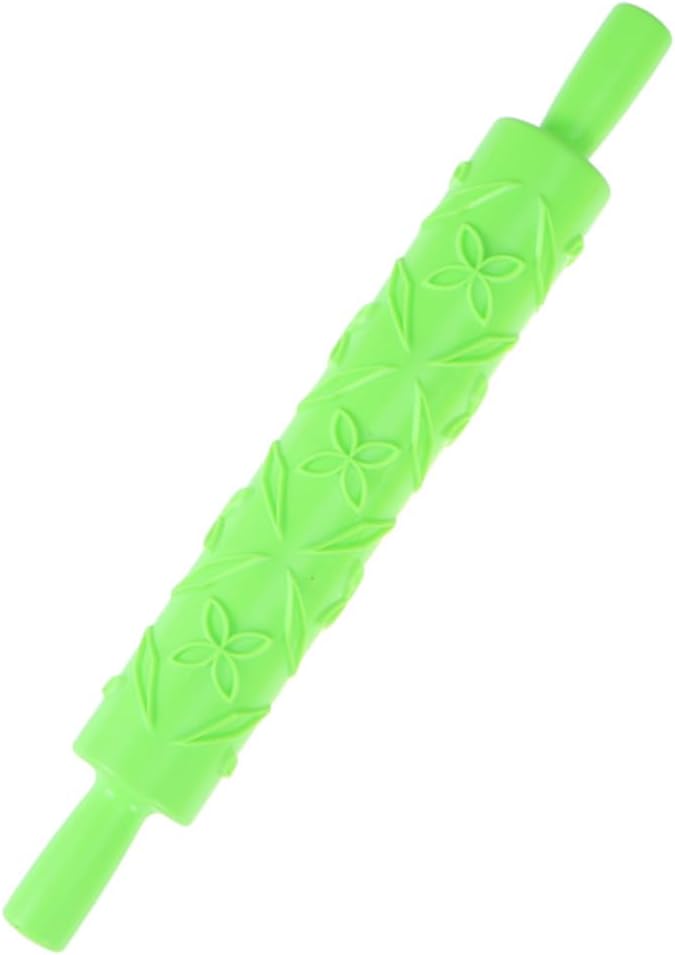12Pcs Embossed Rolling Pin Food-grade Plastic Dough Roller with Unique Texture Patterns for Fondant Cake Decorating Pastry Baking and DIY Craft Clays