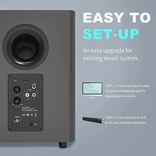 BESTISAN Subwoofer, Powered Home Audio BESTISAN Sub woofer with Deep