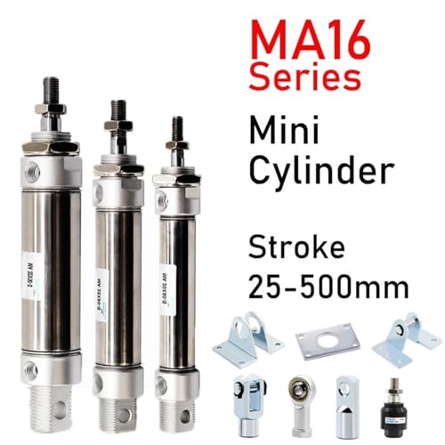 Vérin pneumatique en acier inoxydable MA16 double effet durable - 3
