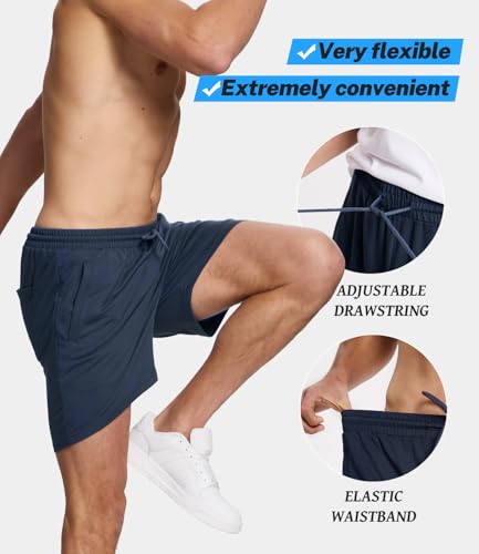 Image of BAMBOO COOL Men's Athletic Shorts, Quick Dry Running Workout with Pockets