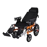 20Miles Long Travel Range,Lightweight Reclining Electric Wheelchair for Adults,All Terrain Foldable Intelligent Motorized Wheelchair,Power Reclining Wheelchair for Travel and Daily Use(Wider 21')