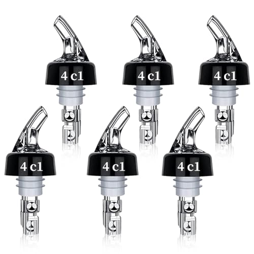 Aoreun Versatore automatico misurato per bottiglie, 6 pezzi 4cl Beccucci da Bar Che Non Perdono dosatore per bevande, vino, cocktail, aeratore, beccuccio per decanter