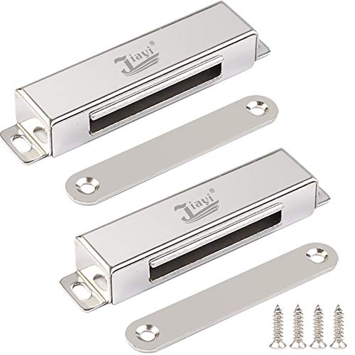 Iman Puerta Fuerte Jiayi 2 Pcs 28KG Tarea Pesada Cierre Magnetico Puerta Pestillo Puerta Corredera Iman Armario Magnético Pestillo de Cocina Mueble Cierre Cajones Alacena Clausura Cerradura Magnetica