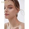 14k Gold Hoop Earrings for Women, Sterling Silver Earring Twist Huggies Sleeper Earrings, 20mm Gold Hoop Earring Cubic Zirconia Jewellery Birthday Gift for Girls Her #3