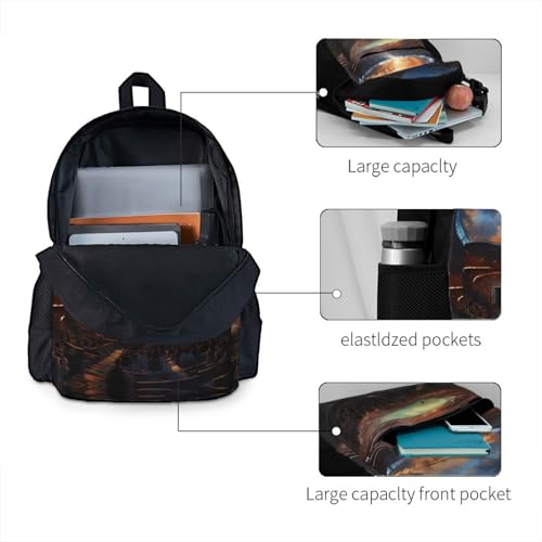 Wonderful Soccer Game Large Capacity Travel Backpack - Polyester Backpack,Multi-Functional Storage Bag4