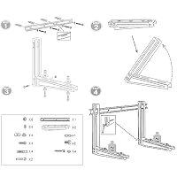 Fischer Halterungen für Klimaanlage, Außeneinheit Klima, Länge Arm 560 mm, Regale aus verzinktem Stahl Schnellkupplung, inkl. Fischer SX Befestigungssystem und schwingungsdämpfende Füße – Ansicht 5