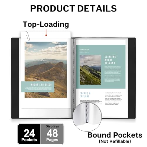 Dunwell DISPMIN24 Small Binders With Sleeves - Presentation Books 5.5X8.5 thumb #3