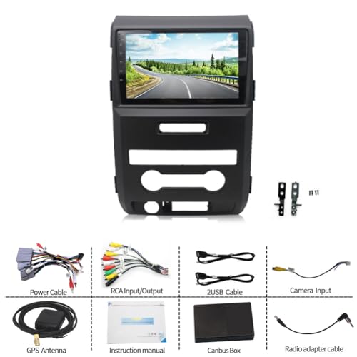 EWLSAC Receptor de áudio automotivo estéreo duplo Android 13 para Ford F150 2009-2014 2009-2014 tela