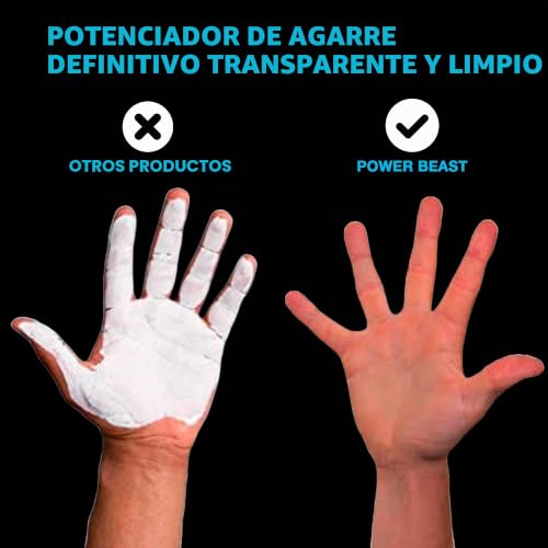 Miniatura 3 de Power Beast Pack Potenciador De Agarre Extremo Transparente Y Limpio Sin Residuos Para Manos De Deportistas. Stop Sudor, Golf, Pole Dance, Cross-Fit, Gym, Padel, Escalada, Tenis, Gaming, 100 59ml.