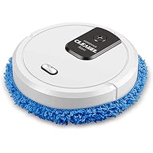 3-in-1 Multifunctional Floor Mop, Auto Clean, Dry and Wet Sweeping with Humidifying Function, USB Rechargeable, Ultra Quiet for Wood and Tile Floors White