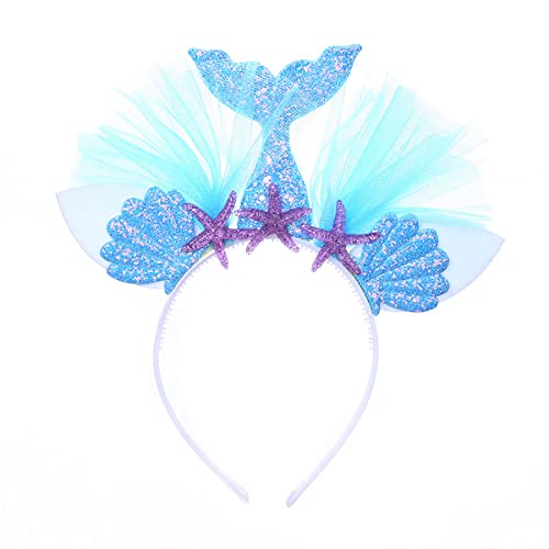 thematys Fita de sereia – ornamento de cabelo encantador para todas as idades, ideal para festas de fantasia, carnaval e cosplay de sereia (Estilo001)