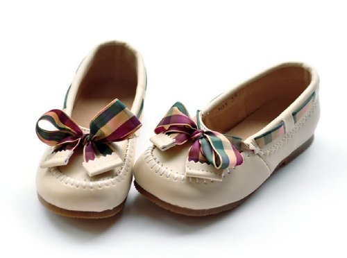 Happyshop(Tm Girl's Leather Casual Shoes Slip-On Princess Loafer Flats Size 25-30 For Little Girl (Size 28 (17.5Cm)) Pink #TOP4