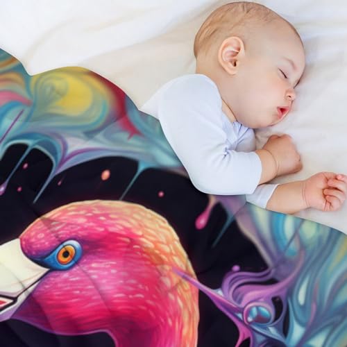 Manta de flamenco de franela suave manta ligera para cama y sofá de cuatro estaciones 4