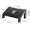Foot Rest, Adjustable Height Foot Rest for Under Desk at Work, Ergonomic Foot Stool Under Desk for Office, Under Desk Footrest with Large Roller Massage, Comfortable Foot Stool for Pressure Relief