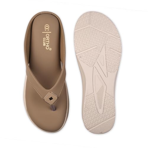 Image of ORTHO CLUB Women's Comfortable Wedge Sandals | Cushioned Sole, Slip-Resistant Design | Lightweight Women Sandal Footwear for Office & Casual Use | Sandal For Women