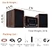 KEiiD Stereo Shelf System Powered with Bookshelf Speakers RMS 2X 25W for Home Audio Entertainment with CD Player and Bluetooth/FM Radio/USB/SD/AUX,Remote Control