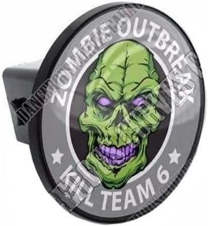 Class 3 Truck & SUV 2" Tow Hitch Receiver Insert Plug for Zombie Outbreak Skull Model-PYT-8888-3719