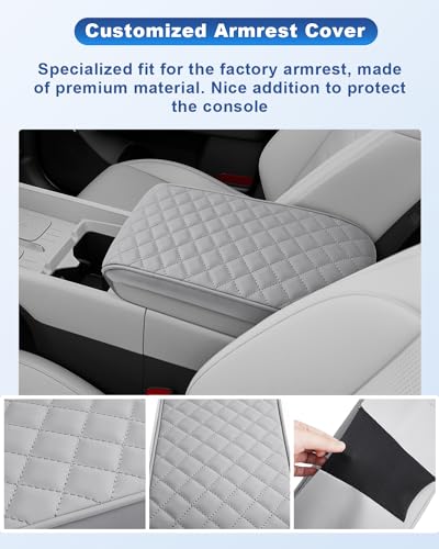 Image of CDEFG for 2024 2025 2026 Hyundai Santa Fe Center Console Cover Compatible with 2024-2026 Hyundai Santa Fe MX5 Accessories Armrest Cover Middle Console Pad(Require Armrest Lid Removal)