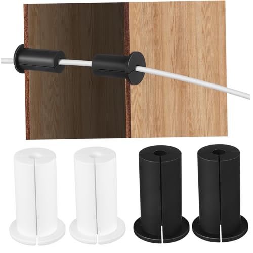 DOITOOL 4pcs Wall Outlet Cover Hole Grommet Wire Hole Cover Grommets for Wall Cable Protector Easy Install